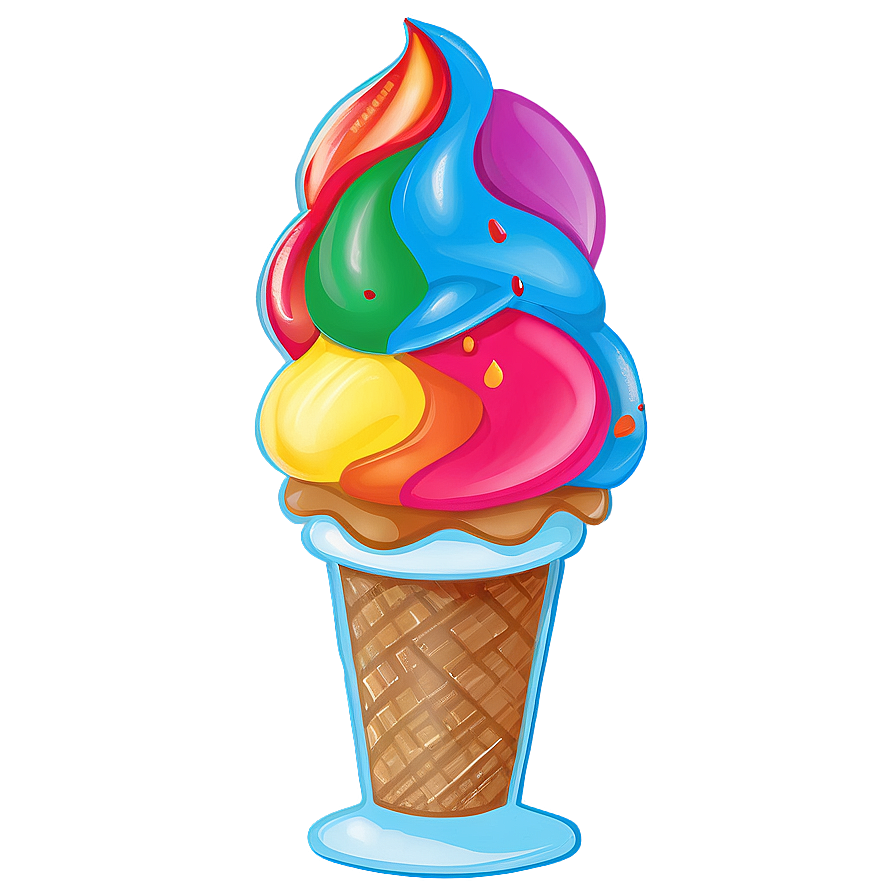 Rainbow Sprinkles Ice Cream Sundae Png 75 PNG image