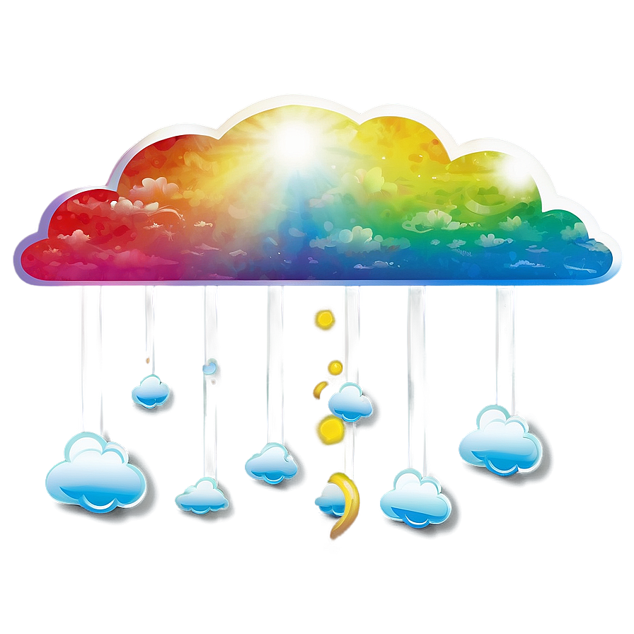 Rainbow Through Cloud Png 04302024 PNG image