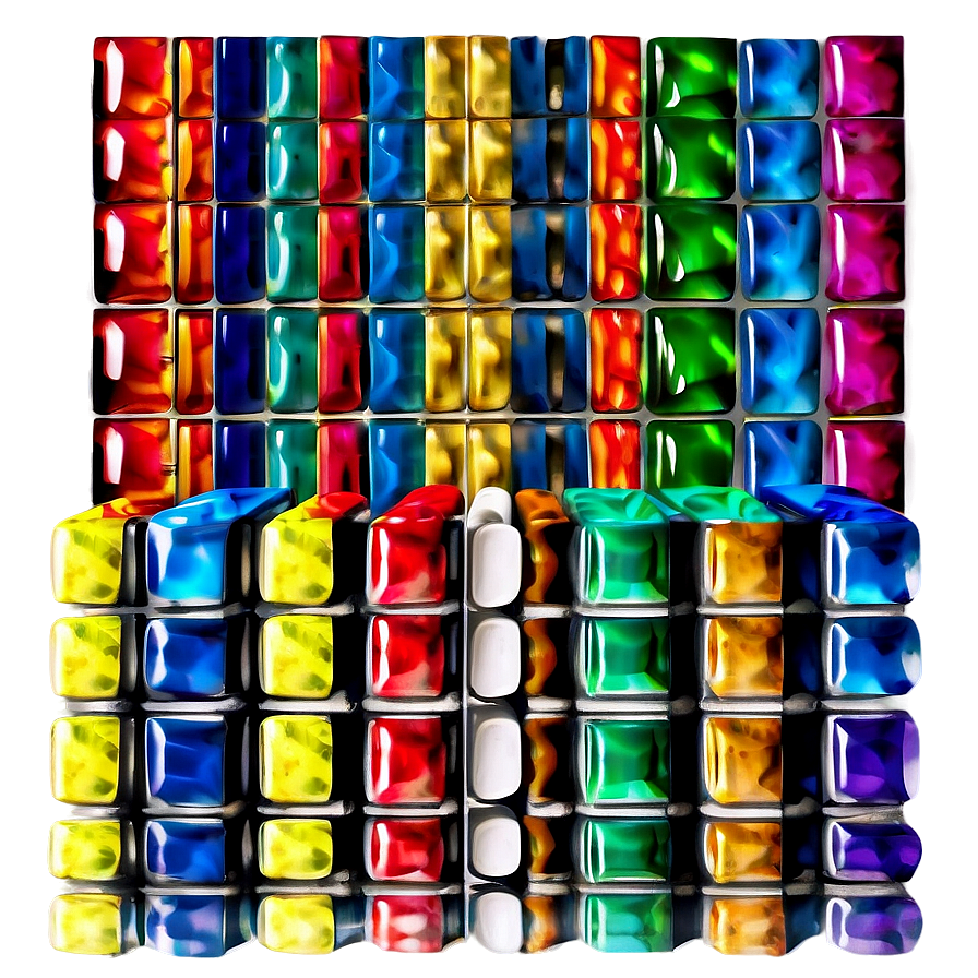 Rainbow Tile Mosaic Png Iau PNG image