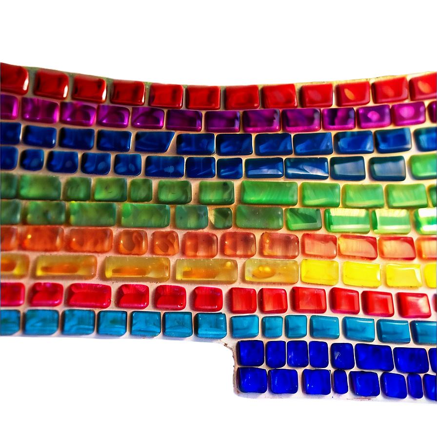 Rainbow Tile Mosaic Png Qyh25 PNG image