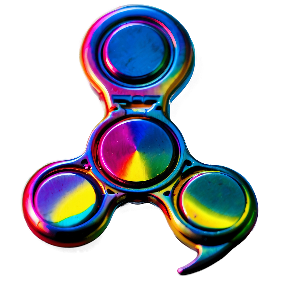 Rainbow Titanium Fidget Spinner Png 10 PNG image