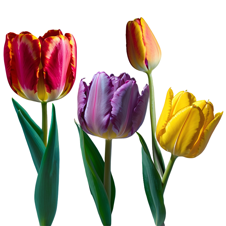 Rainbow Tulip Png 10 PNG image