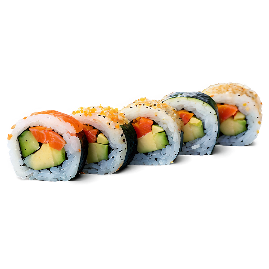 Rainbow Vegetarian Sushi Roll Png Tyh16 PNG image