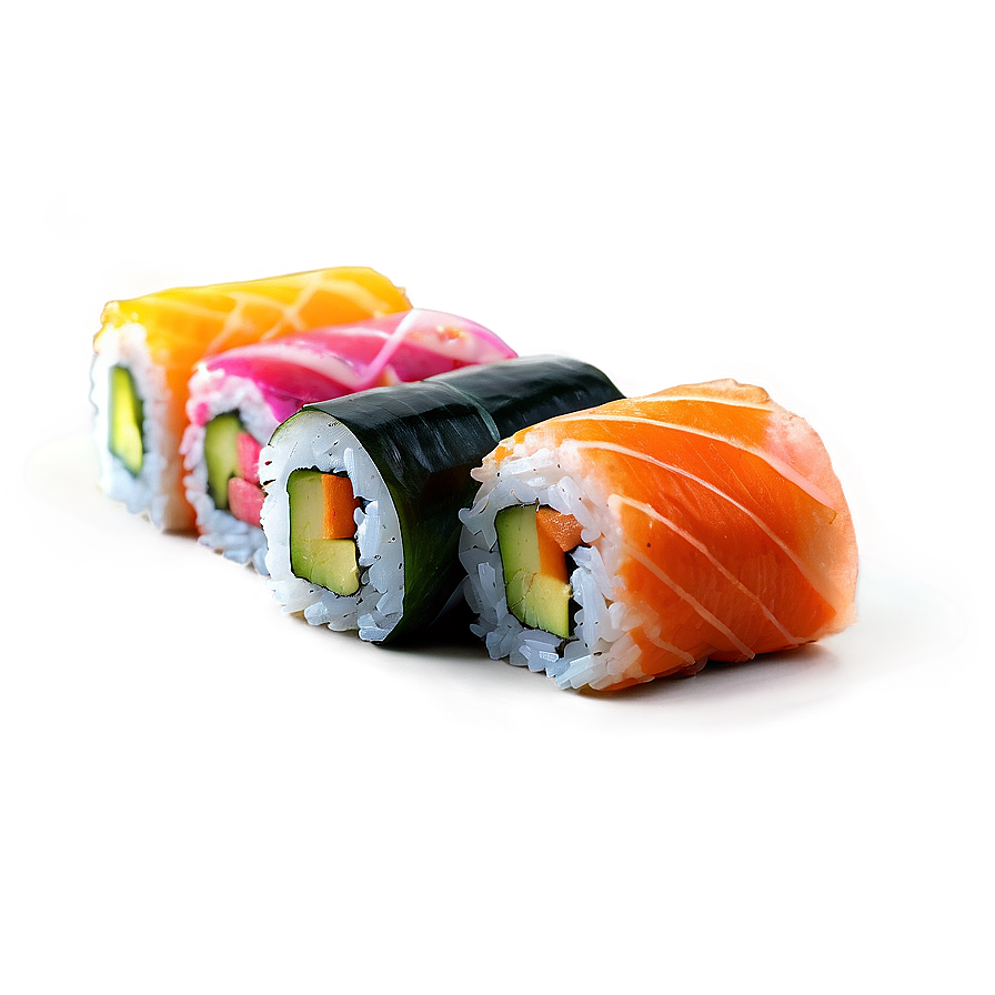 Rainbow Vegetarian Sushi Roll Png Xtt PNG image