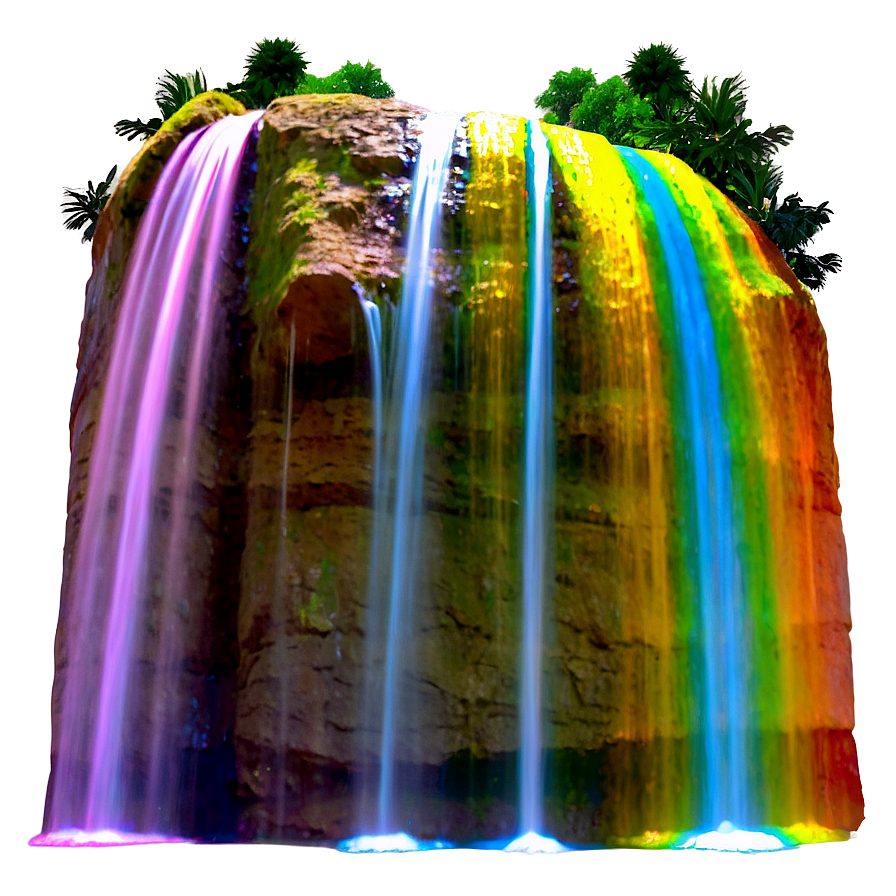 Rainbow Waterfall Cascade Png 59 PNG image