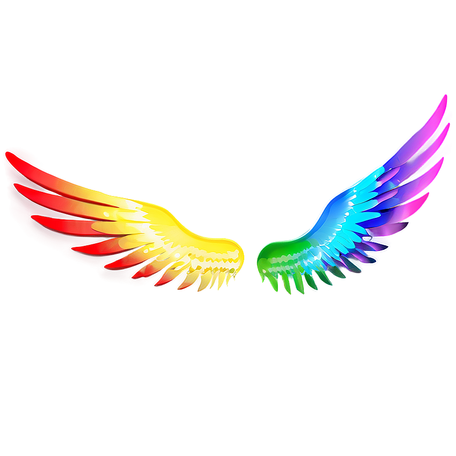 Rainbow Wings Png 05032024 PNG image