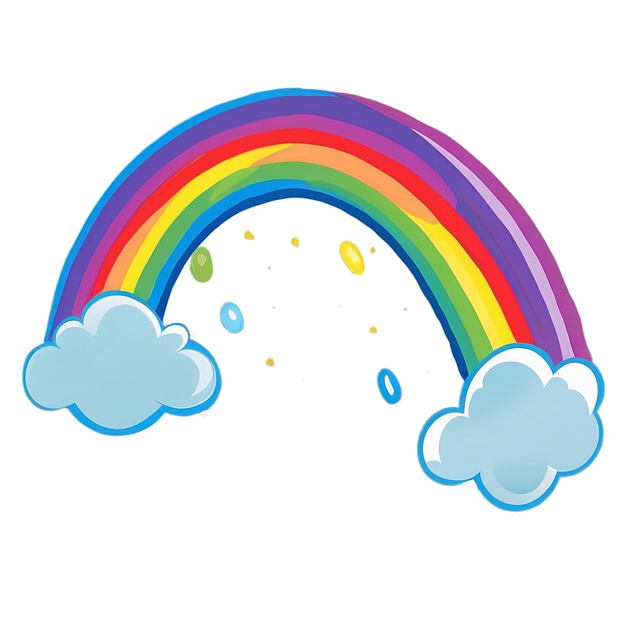 Rainbow With Clouds Digital Art Png 06282024 PNG image