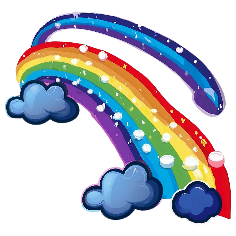 Rainbow With Clouds For Nursery Png 72 PNG image