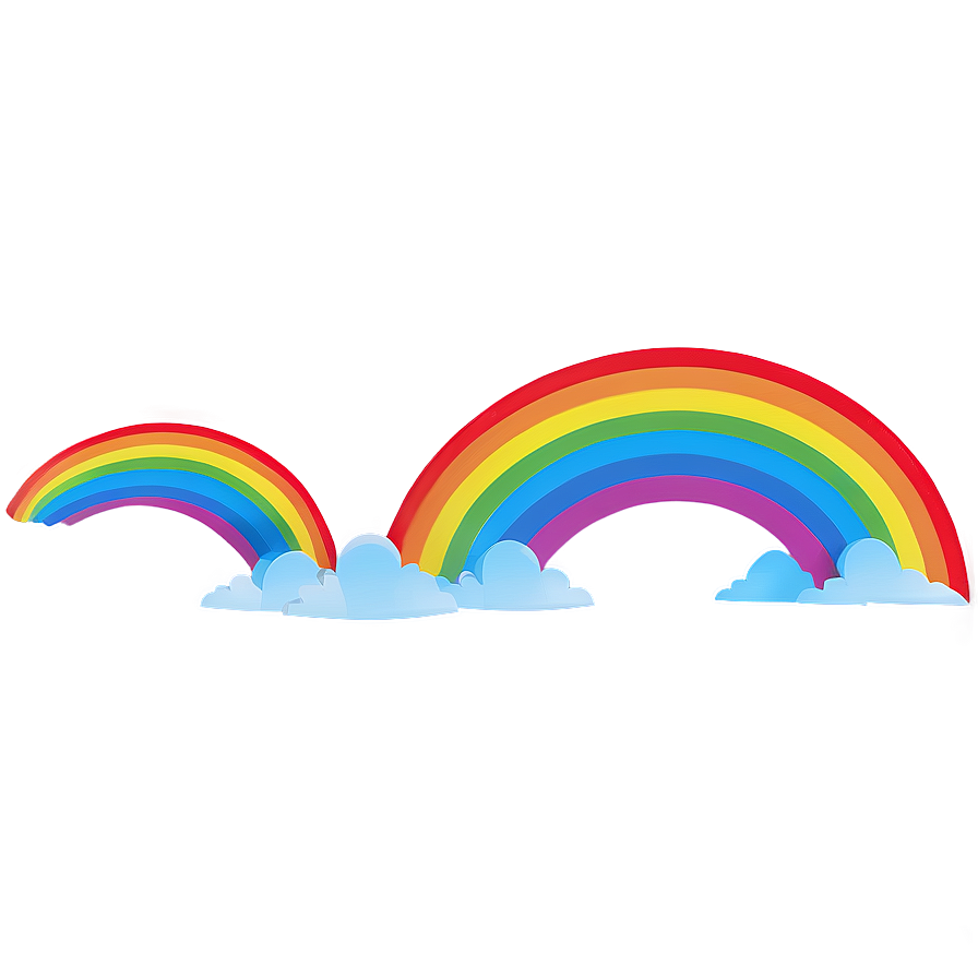 Rainbow With Clouds Png 06282024 PNG image