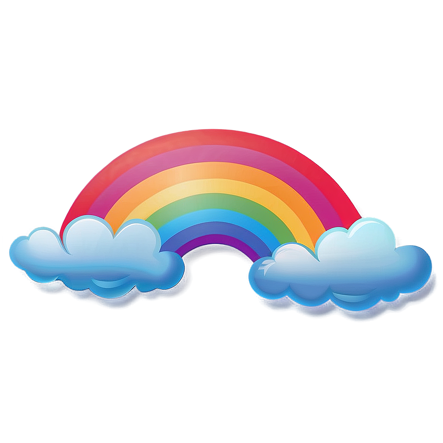 Rainbow With Clouds Transparent Background Png 06282024 PNG image