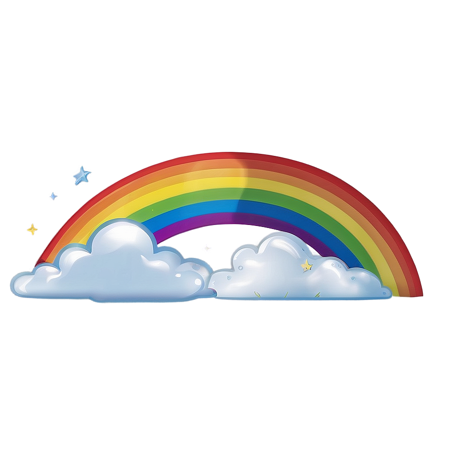 Rainbow With Clouds Transparent Background Png 06282024 PNG image