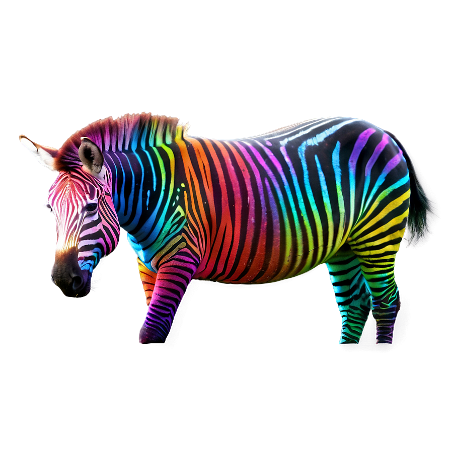 Rainbow Zebra Stripe Png Dcj36 PNG image