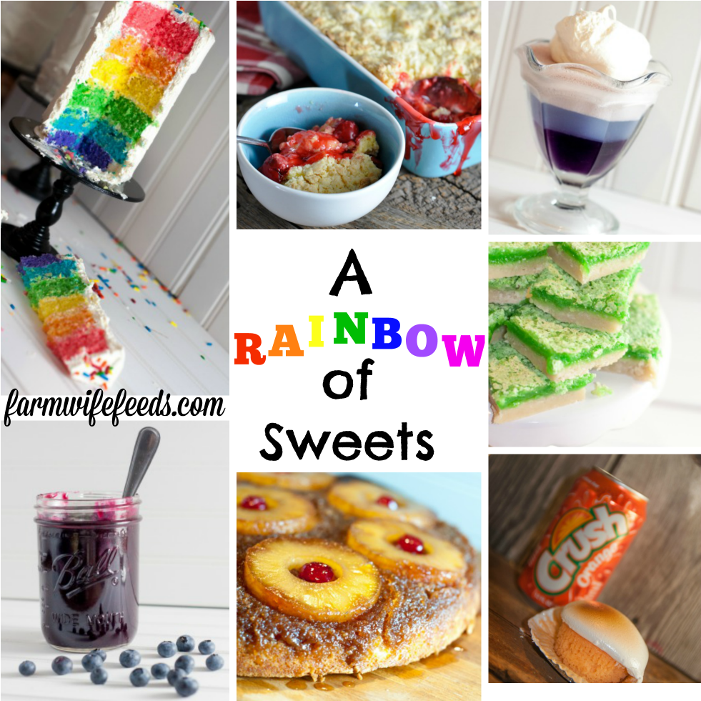 Rainbowof Sweets Collage PNG image