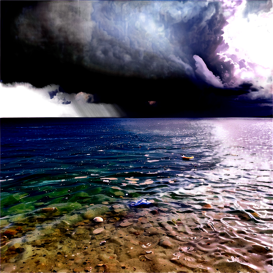 Rainstorm Over Sea Png 43 PNG image