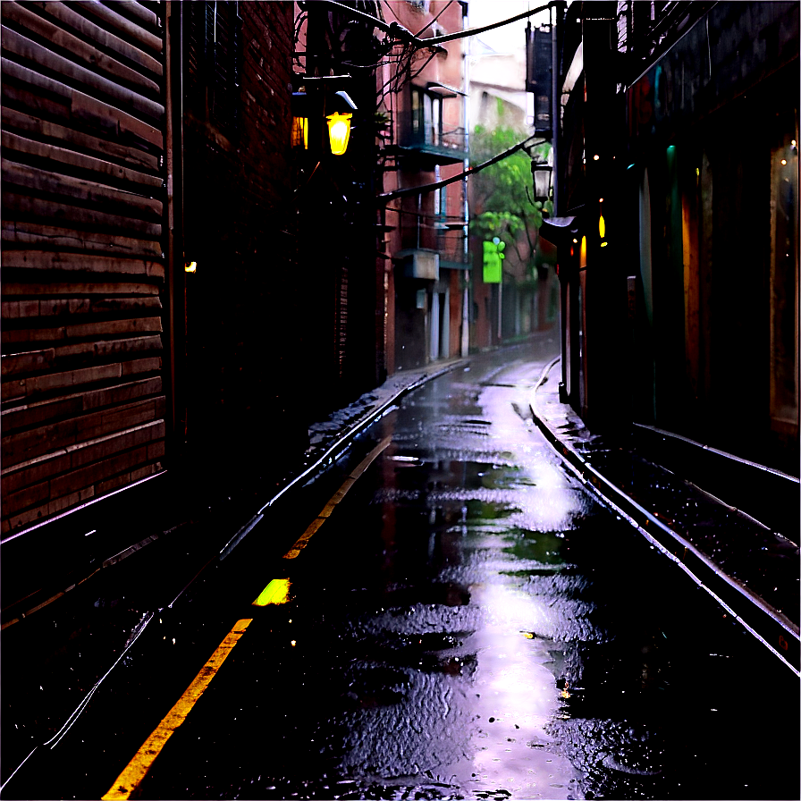 Rainy Alleyway Png Hdu1 PNG image