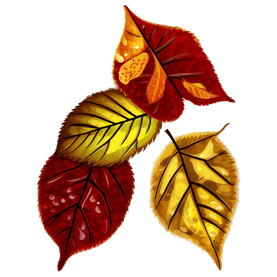 Rainy Autumn Leaves Png Xrk26 PNG image