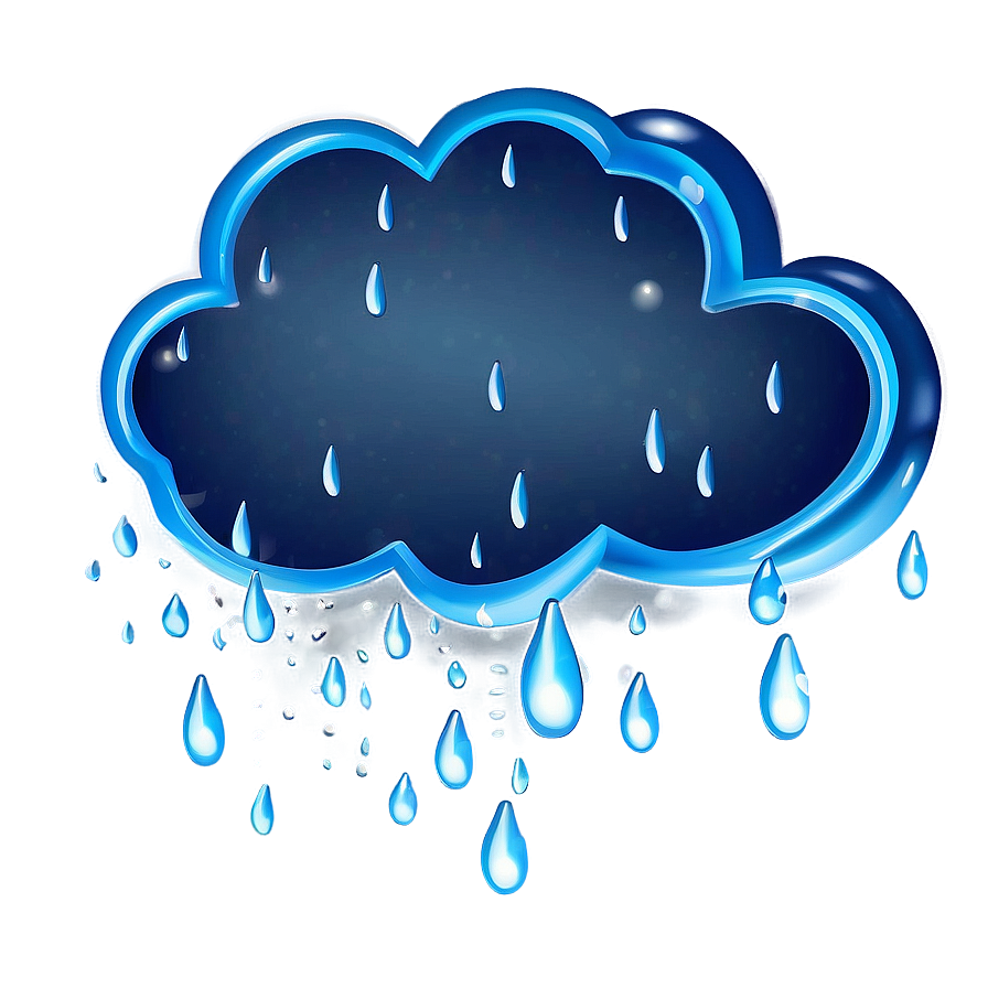 Rainy Cloud Cartoon Png 06122024 PNG image