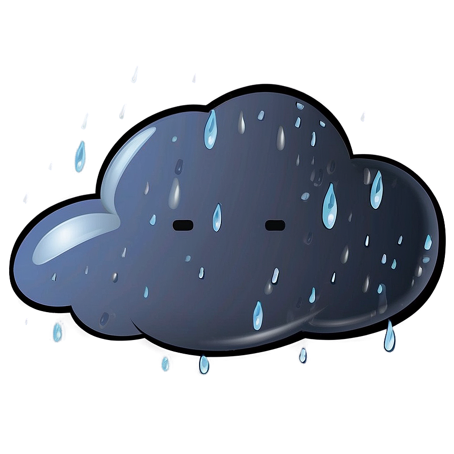 Rainy Cloud Cartoon Png Dbu PNG image