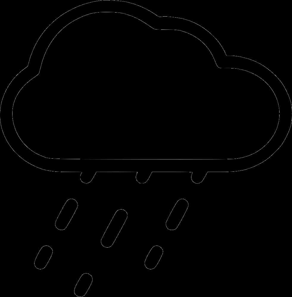 Rainy_ Cloud_ Outline_ Vector PNG image