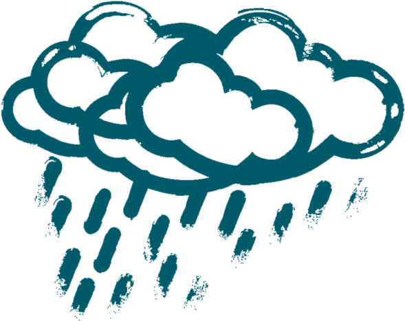 Rainy Clouds Vector Illustration PNG image