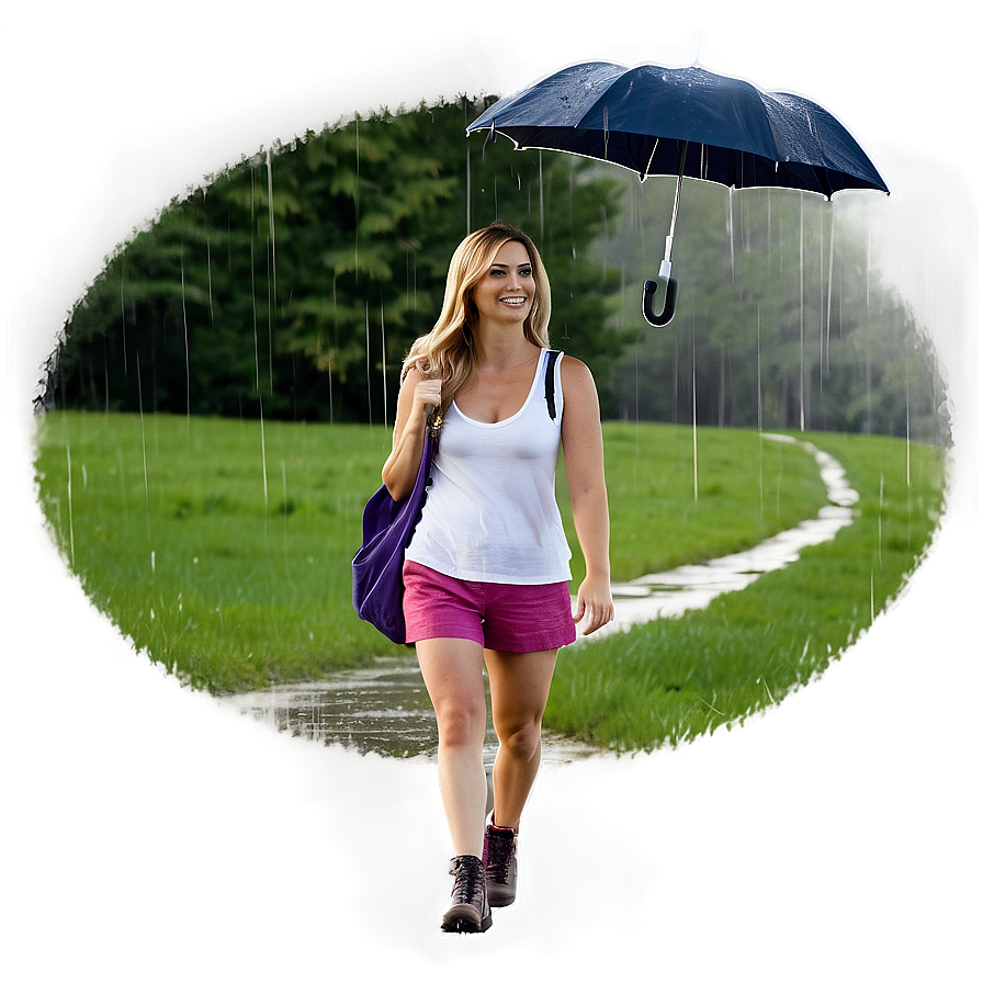 Rainy Day Walk Png 64 PNG image