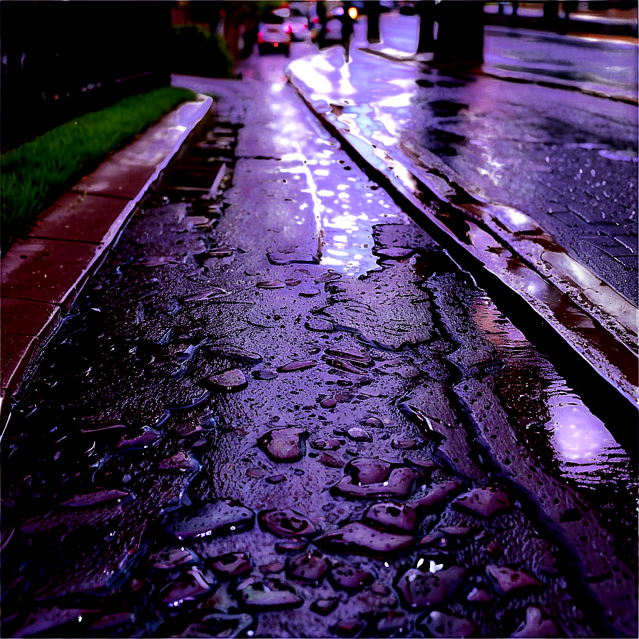 Rainy Sidewalk Png 05032024 PNG image