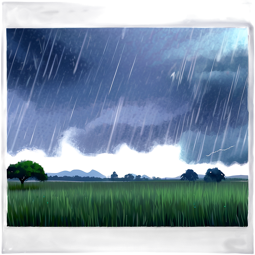 Rainy Thunderstorm Land Png Myg PNG image