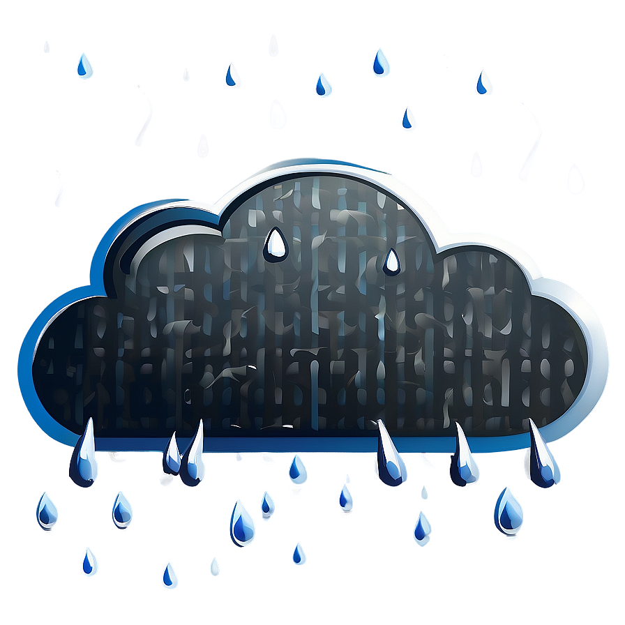 Rainy Weather Cloud Vector Png 06262024 PNG image