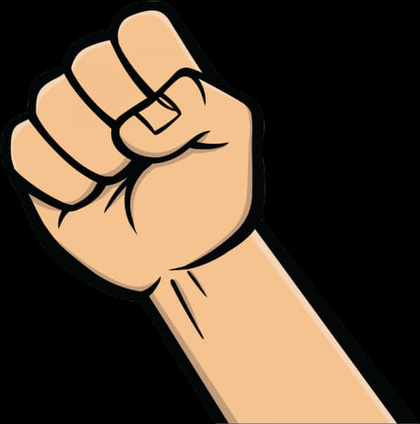 Raised Clenched Fist Illustration PNG image