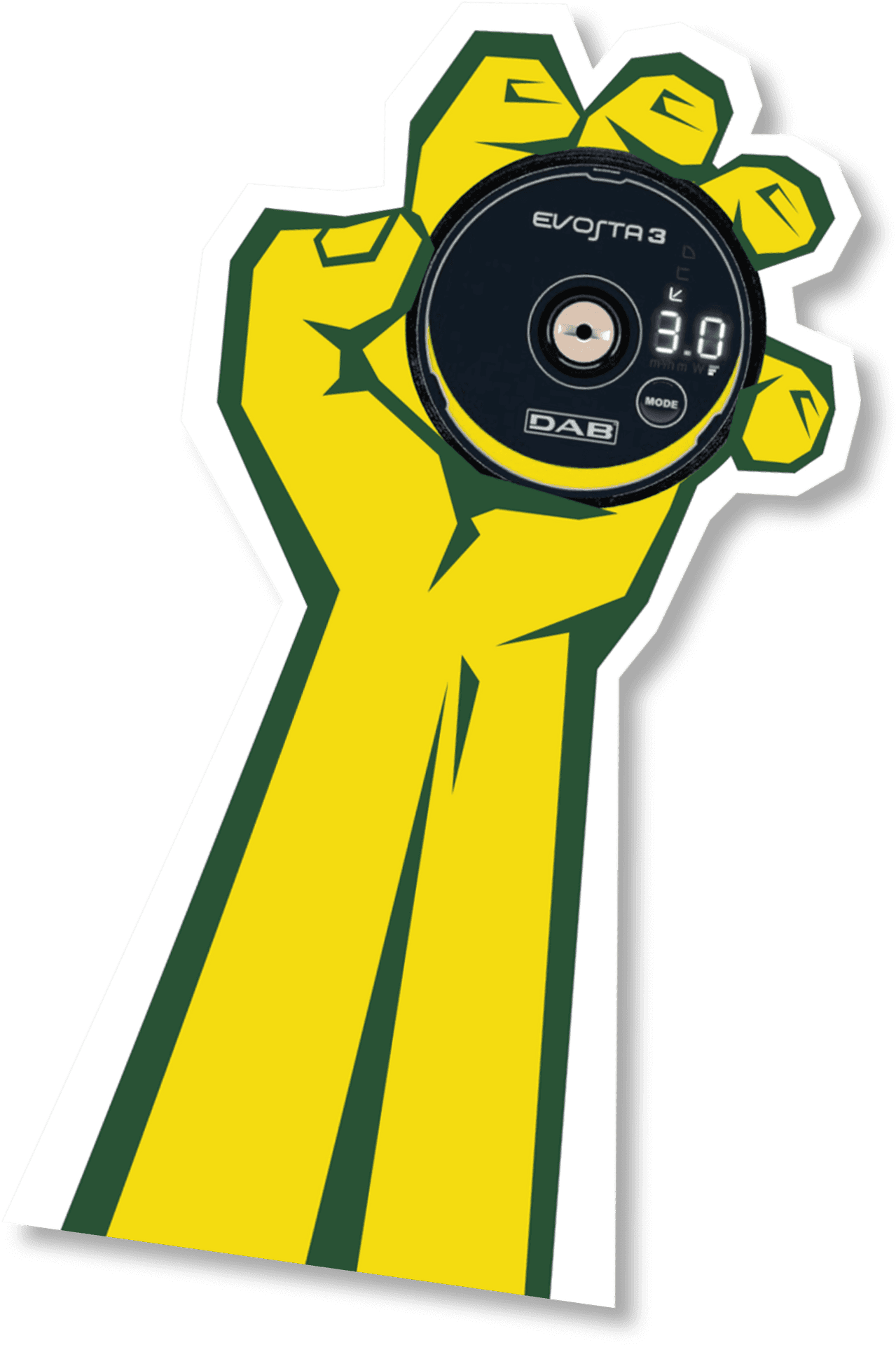 Raised Fist Evolution Sticker PNG image