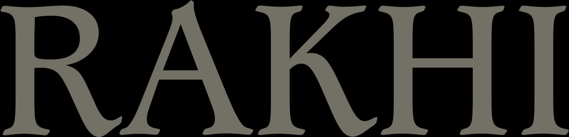 Rakhi Text Logo Black Background PNG image