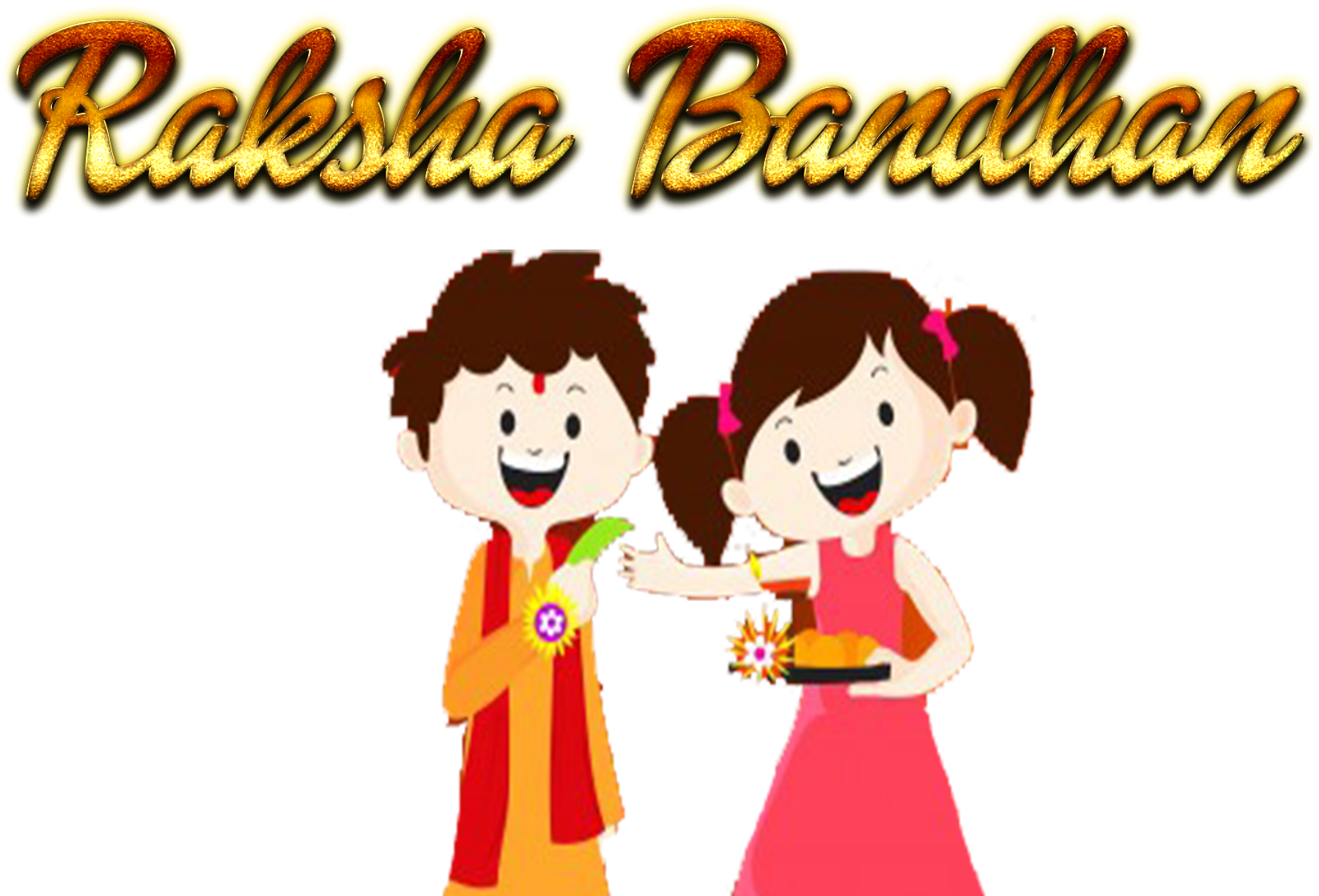 Raksha Bandhan Celebration Cartoon PNG image