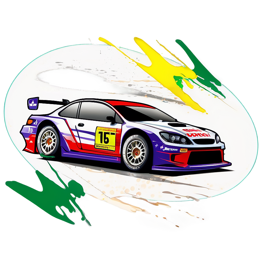 Rally Car Vector Sketch Png 06202024 PNG image