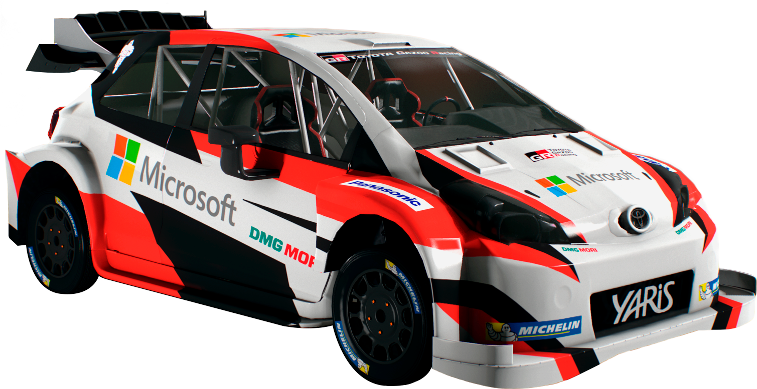 Rally Car_ Yaris_ Microsoft_ Sponsorship PNG image