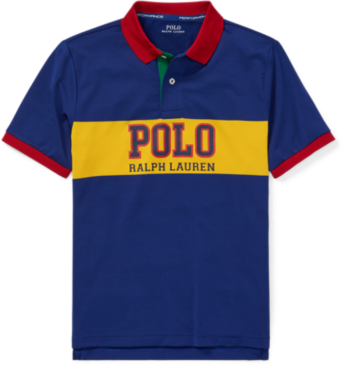 Ralph Lauren Colorblock Polo Shirt PNG image