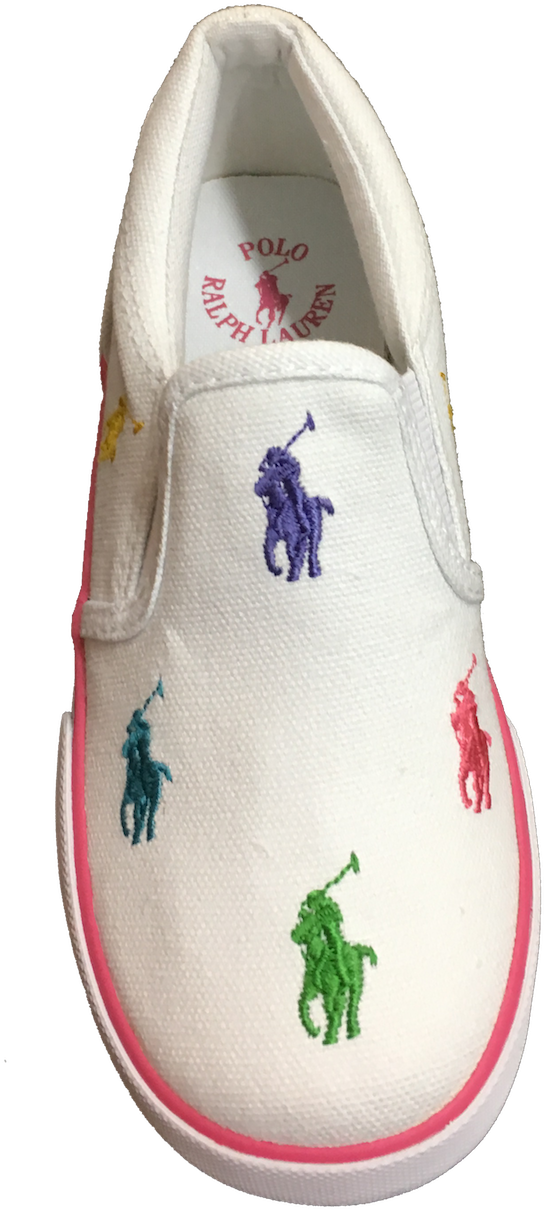 Ralph Lauren Multi Color Pony Sneaker PNG image