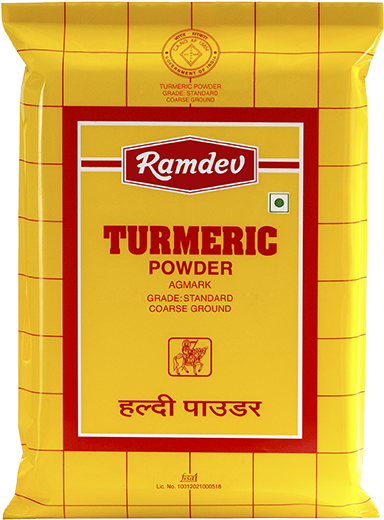 Ramdev Turmeric Powder Packet PNG image