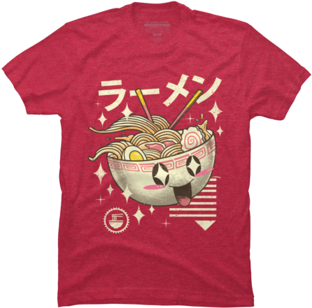 Ramen Smiling Bowl Tshirt Design PNG image