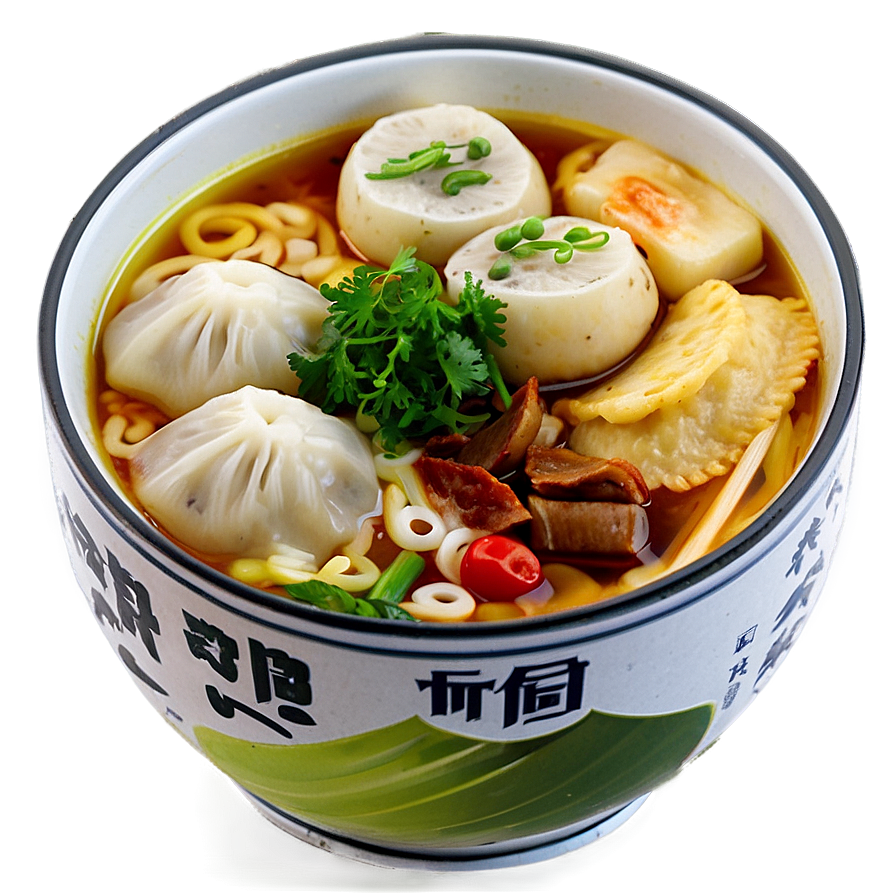 Ramen With Dumplings Png Lmt PNG image