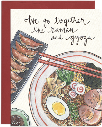 Ramenand Gyoza Togetherness Card PNG image