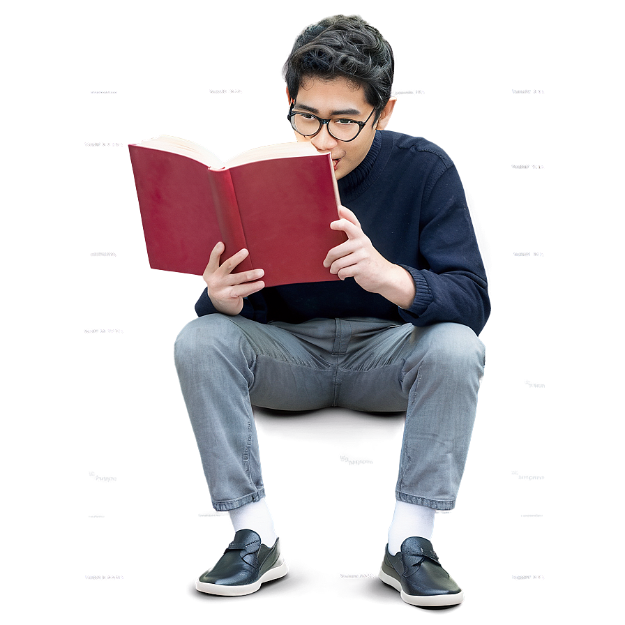 Random Person With Book Png Jgk PNG image