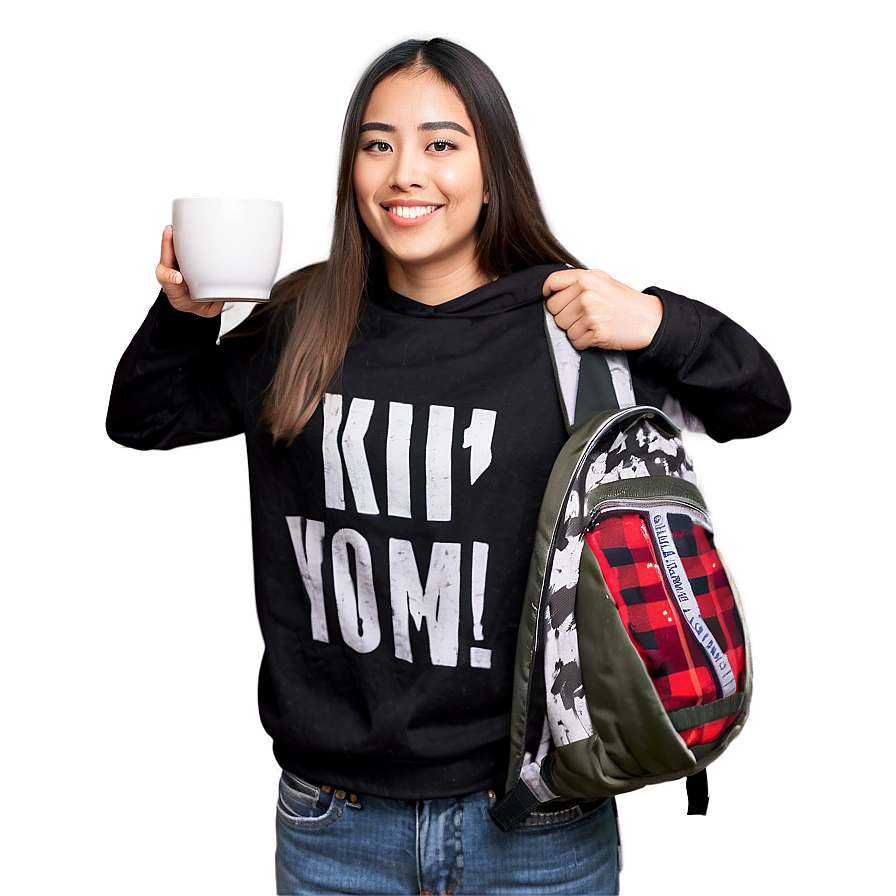 Random Person With Coffee Mug Png Giu PNG image