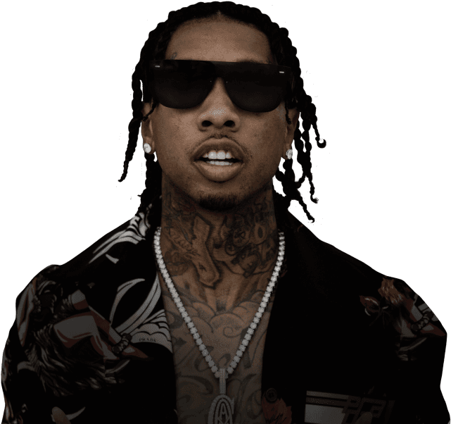 Rapper_with_ Sunglasses_and_ Tattoos PNG image