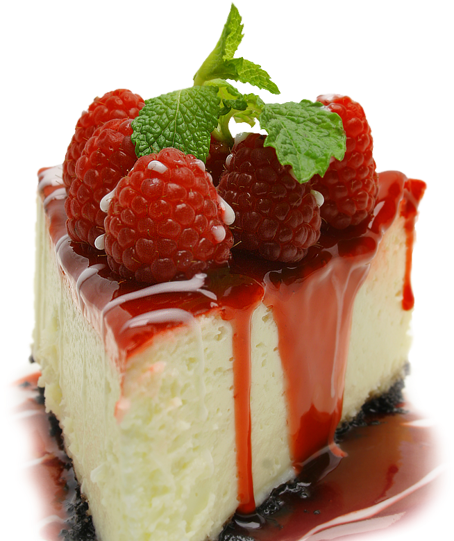 Raspberry Cheesecake Delight PNG image