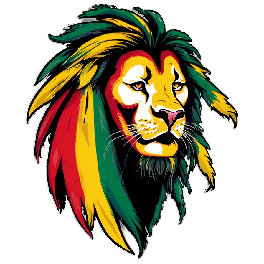 Rasta Lion Graffiti Art Png 06292024 PNG image