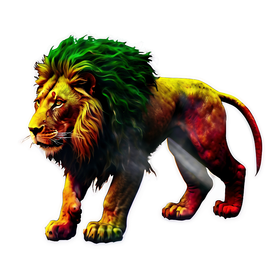 Rasta Lion In Cosmic Space Png Wiw PNG image