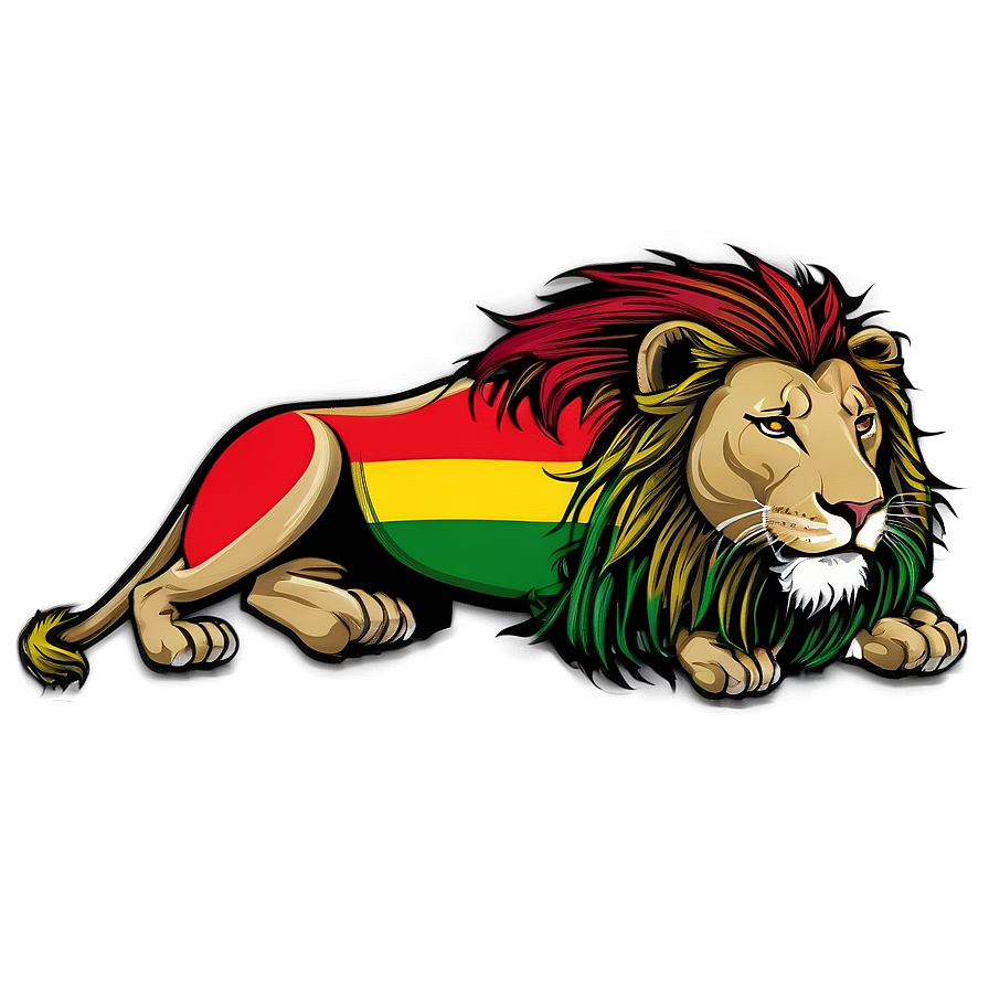 Rasta Lion Vector Art Png 06292024 PNG image