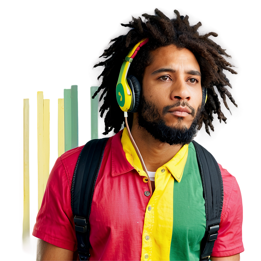 Rasta Lion With Headphones Png Rew PNG image