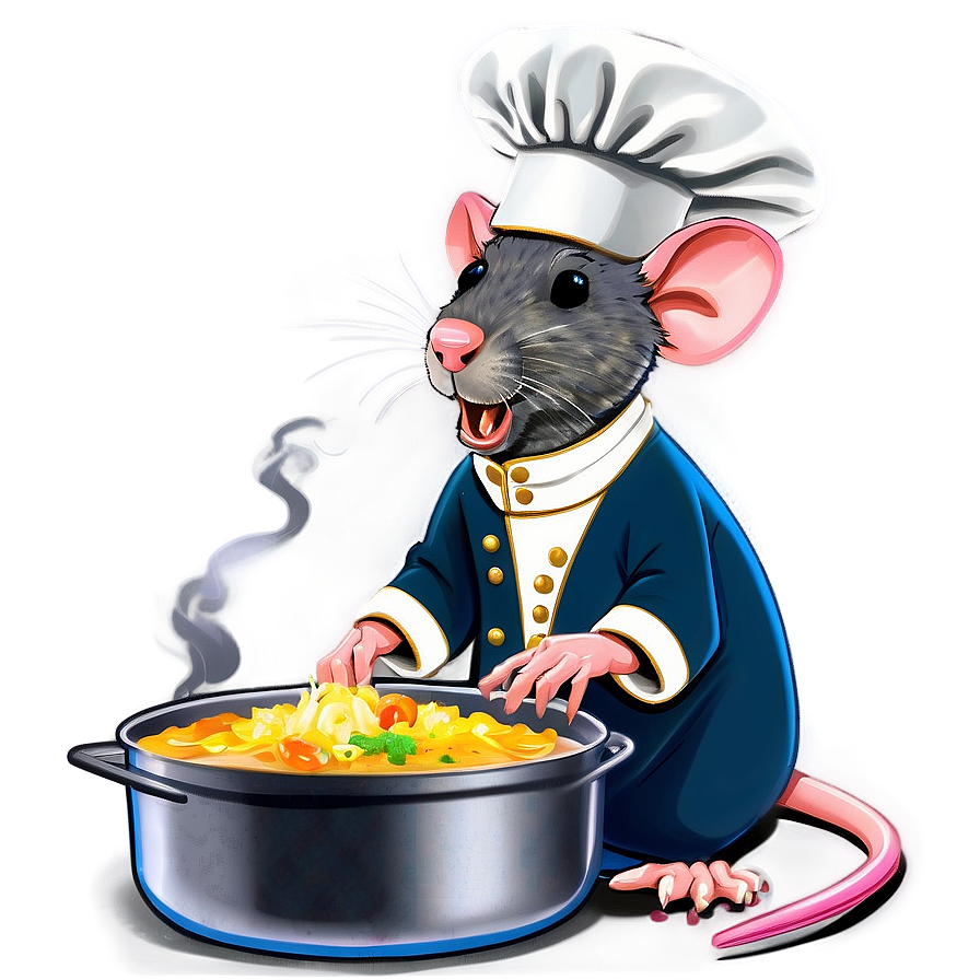 Rat Chef Cooking Png Uqr PNG image