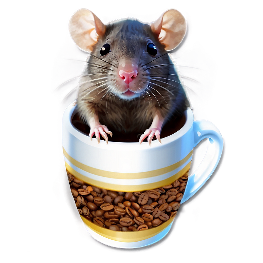 Rat In Coffee Cup Png Ehg99 PNG image